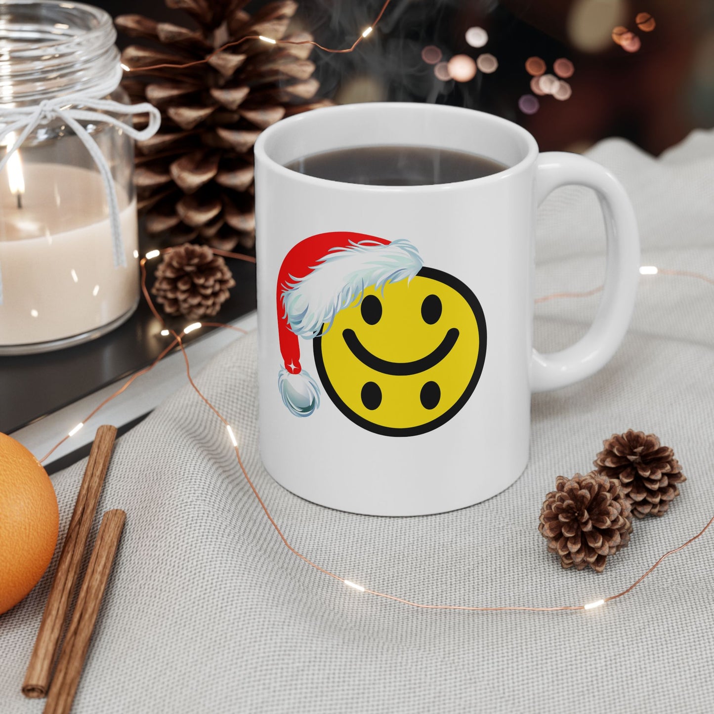 Christmas Smile'd White Ceramic Mug 11oz