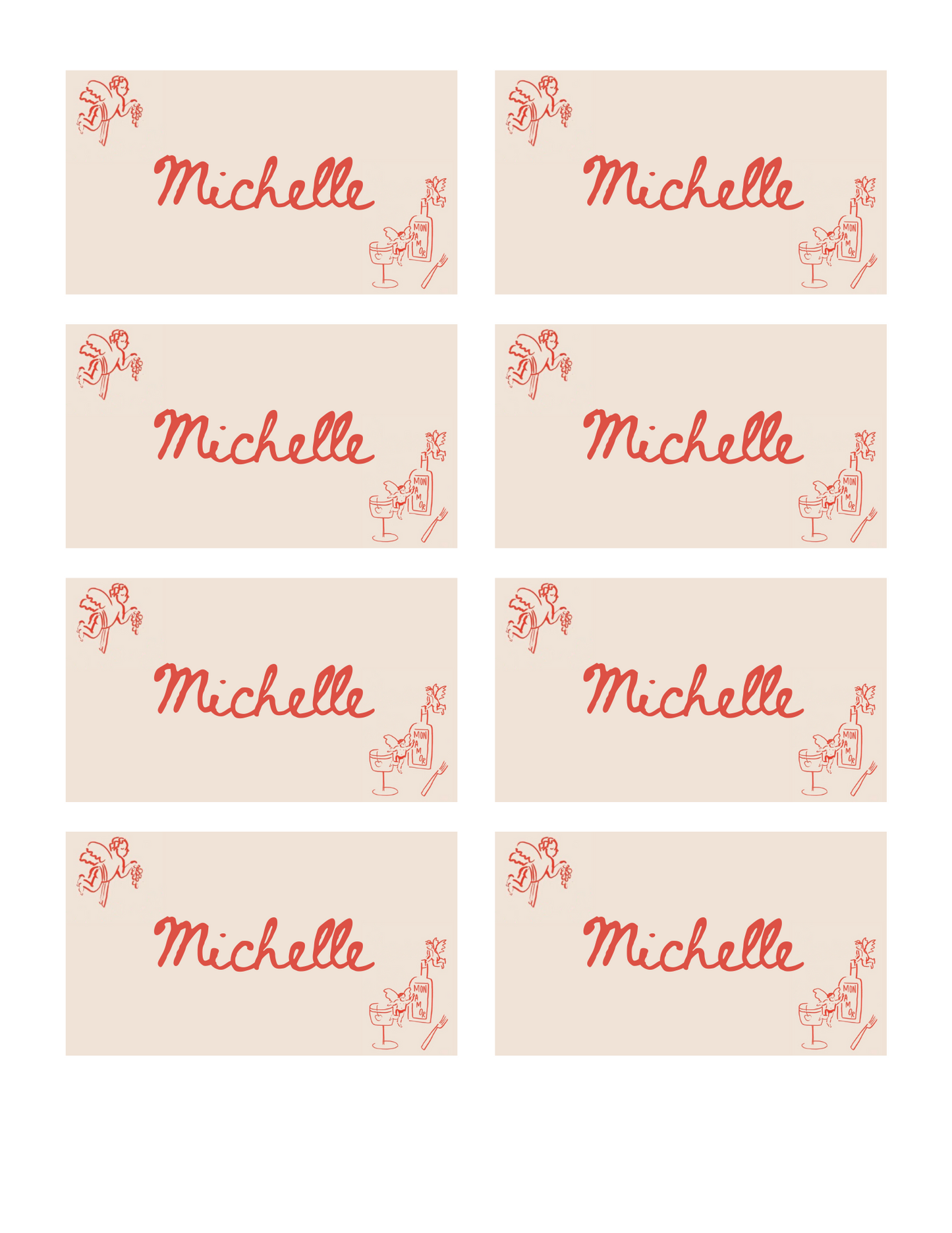 Hand Drawn Cupid Valentine's Day Party - Digital Download Invite, Menu, & Place Cards