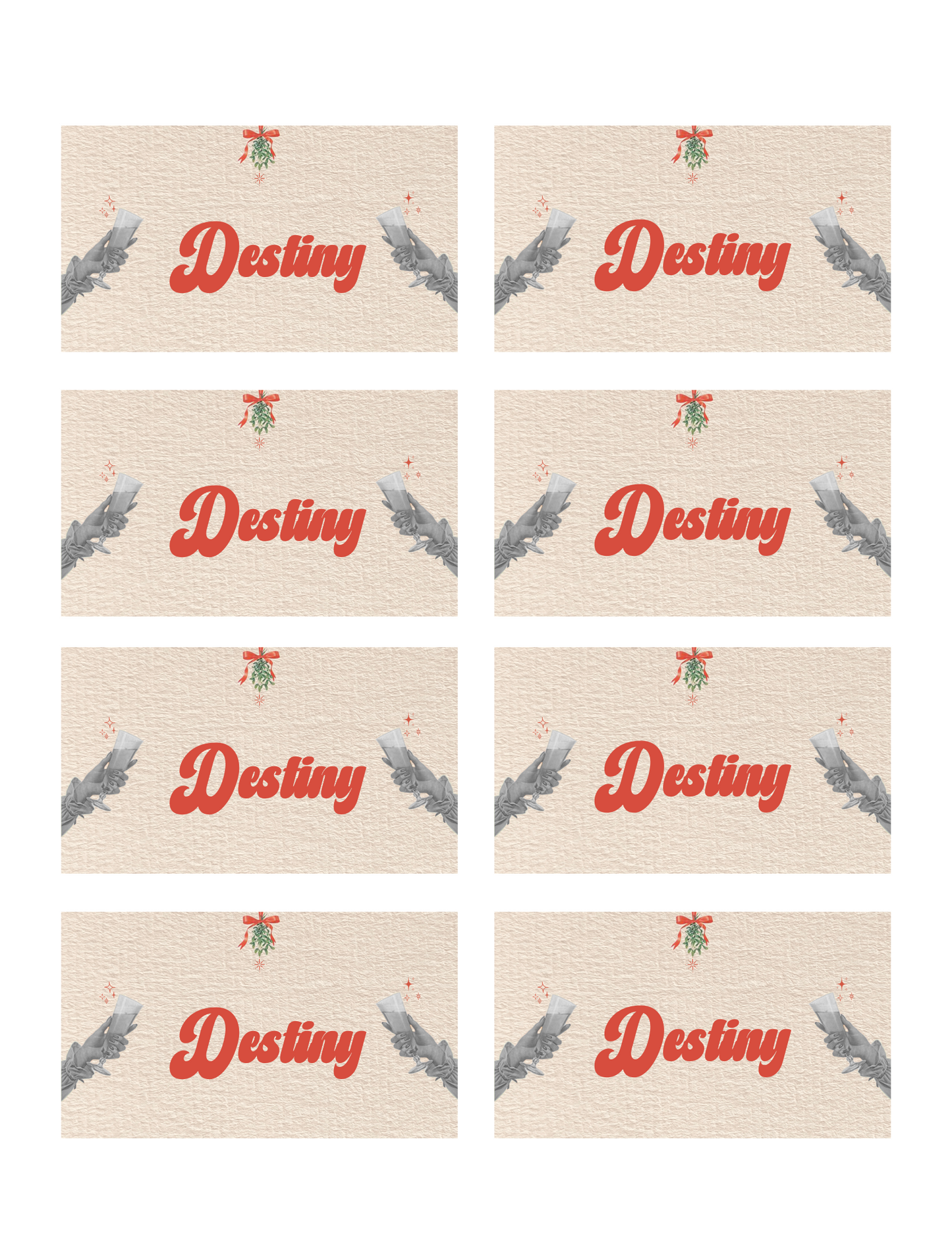 Lets Be Merry - Digital Download Place Cards (ONLY) (WW Version)