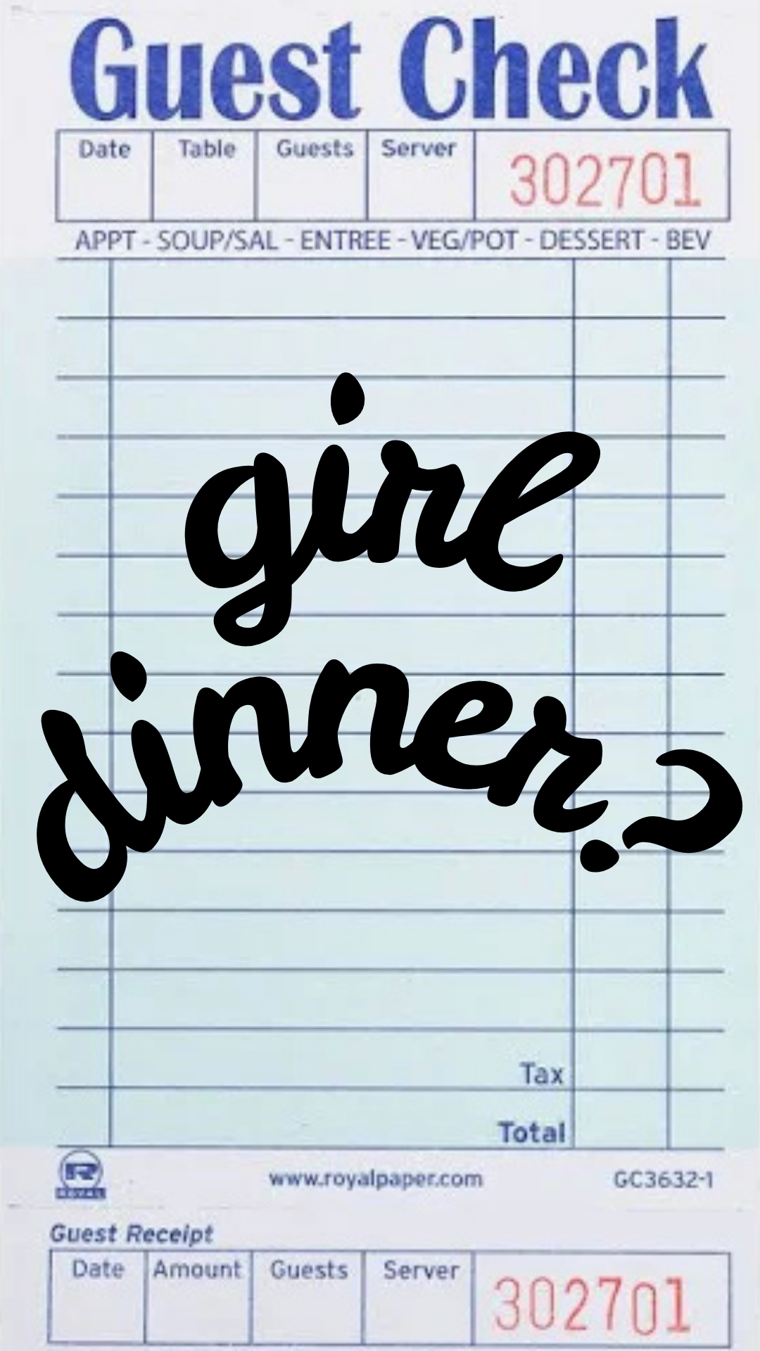 Galentine's Girl Dinner Invitation - Phone ONLY