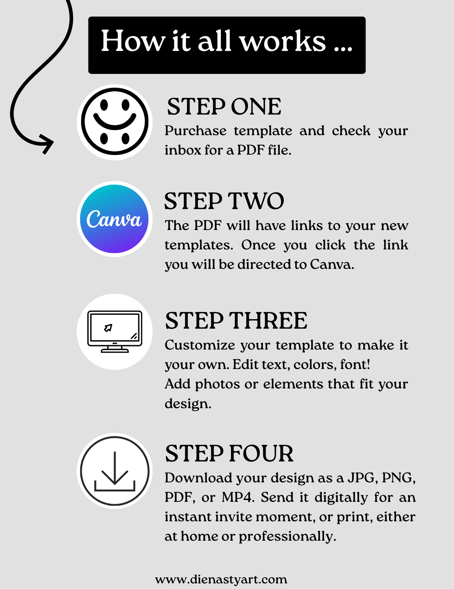 Heart Cake Polka Dot Invitation - Print & Phone Template