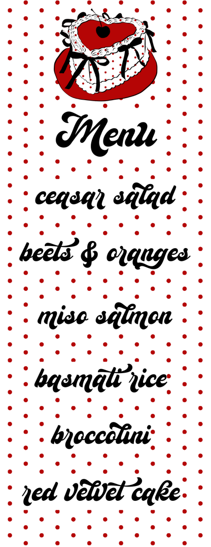 Heart Cake Polka Dot Invitation - Full Collection