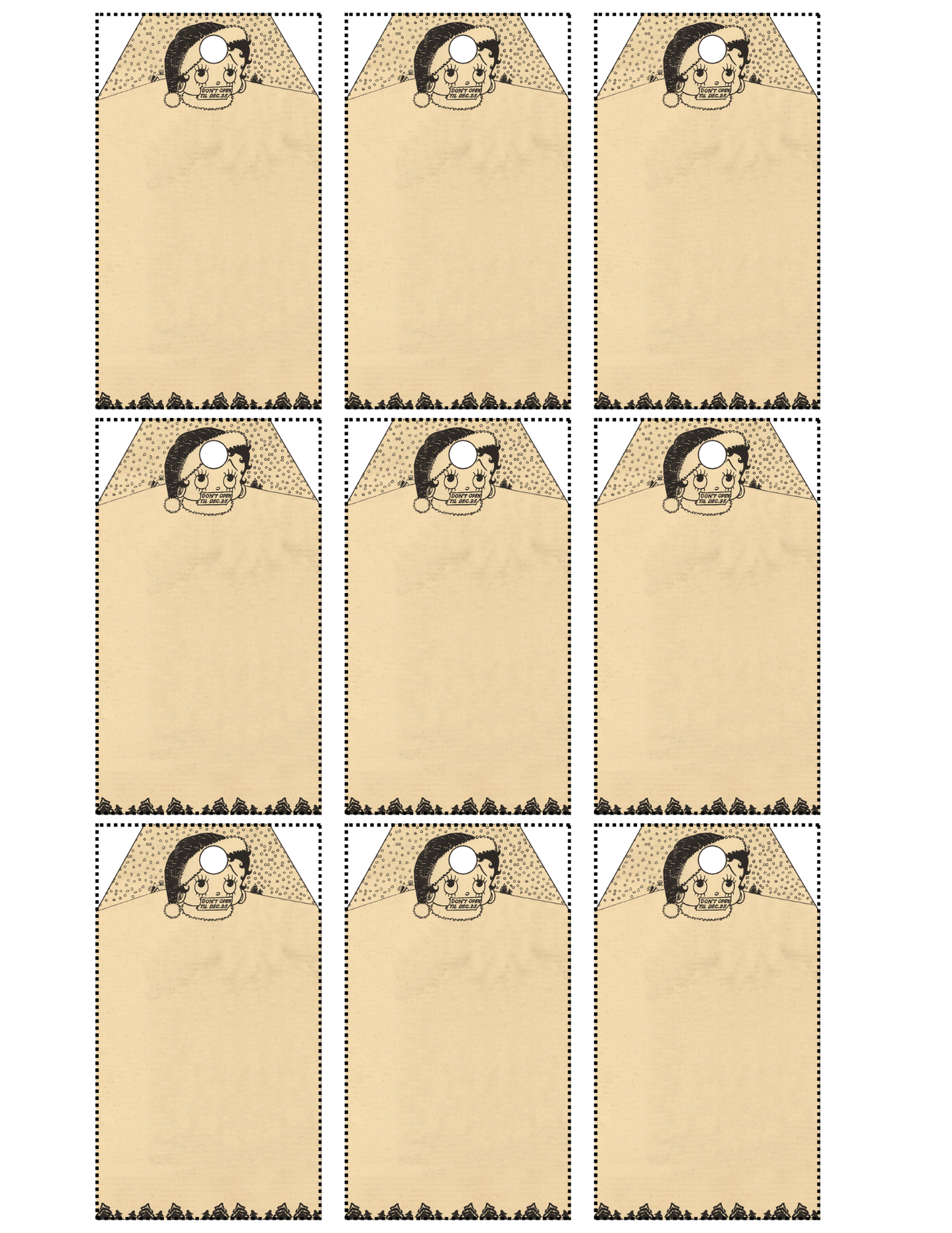 Vintage Betty Boop Christmas - Digital Download Gift Tags (ONLY)