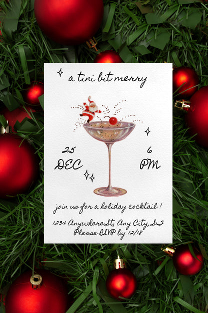 A Tini Bit Merry - Digital Download Invite (ONLY)