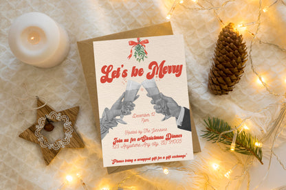 Lets Be Merry - Digital Download Invite (ONLY) (MW Version)