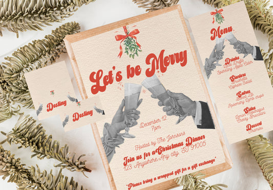 Lets Be Merry - Digital Download Place Cards (ONLY) (MW)