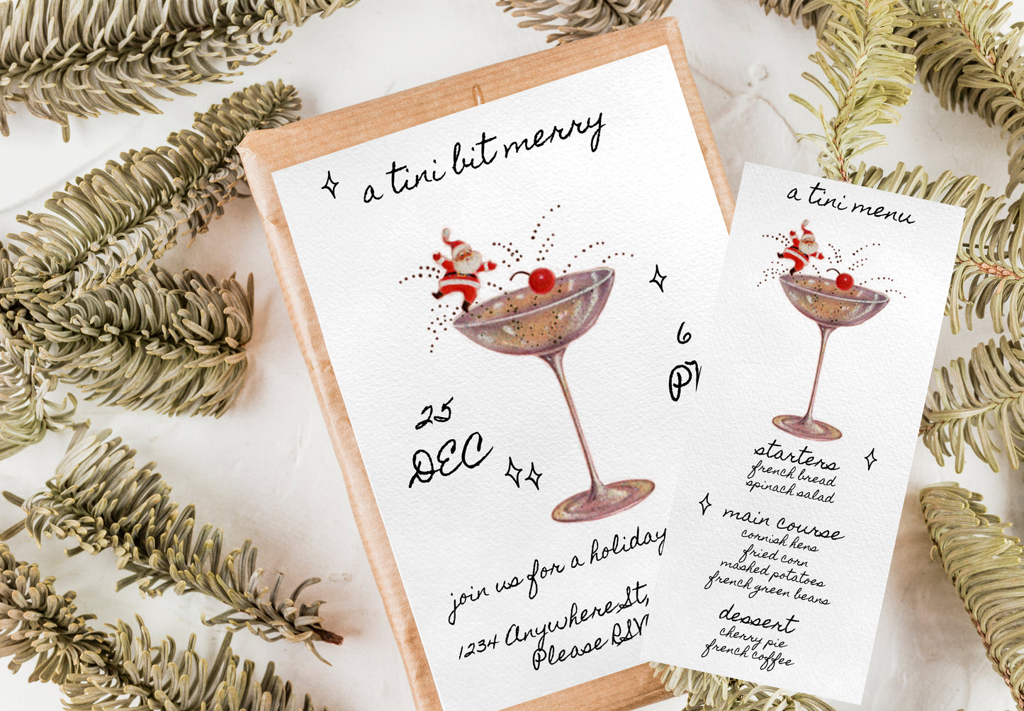 A Tini Bit Merry - Digital Download Menu (ONLY)