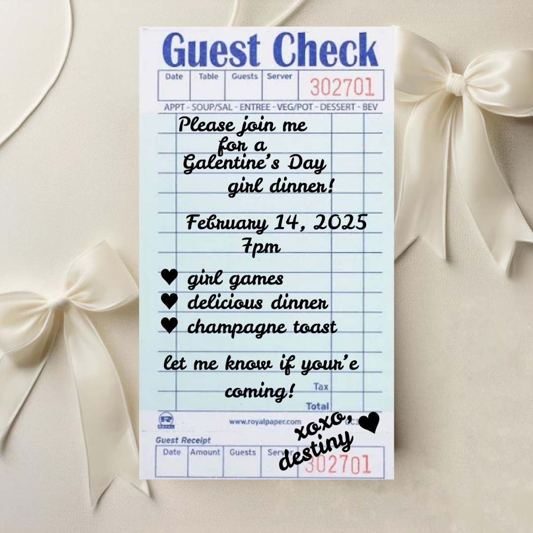 Galentine's Girl Dinner Invitation  - Phone ONLY