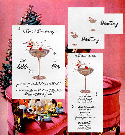 A Tini Bit Merry - Digital Download Place Cards (ONLY)