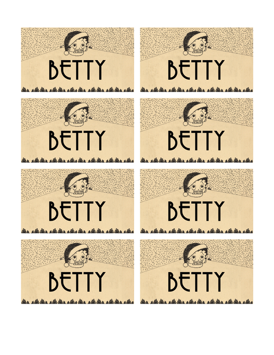 Vintage Betty Boop Christmas - Digital Download Place Cards (ONLY)