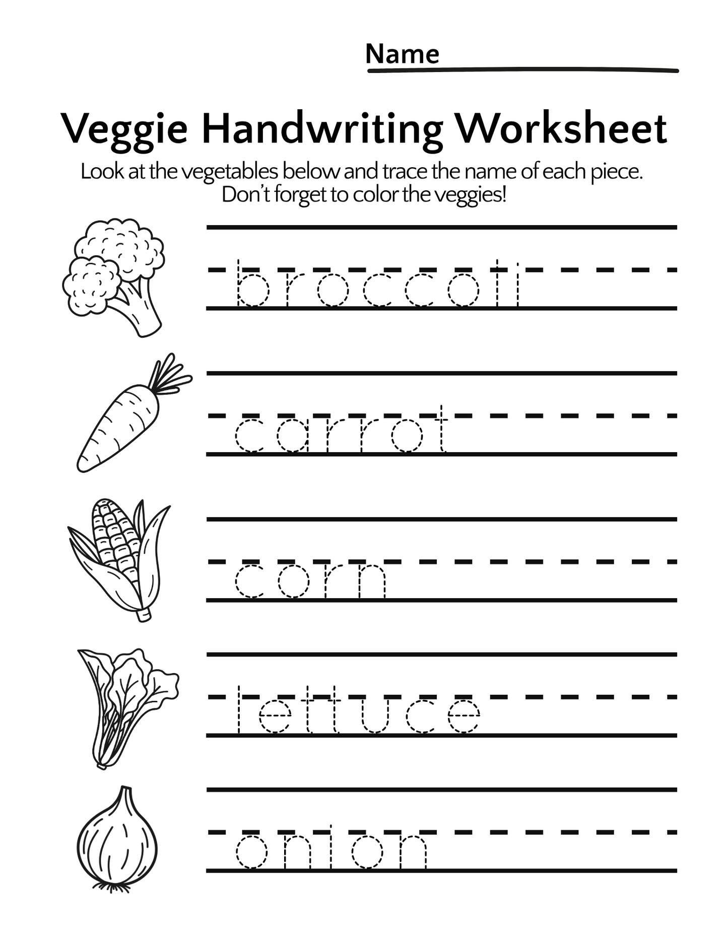 Printable Fruit & Vegetable Worksheets for Preschool, Kindergarten, & Homeschool - 10 Printable PDF Activities