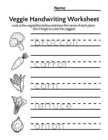 Printable Fruit & Vegetable Worksheets for Preschool, Kindergarten, & Homeschool - 10 Printable PDF Activities