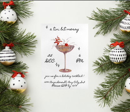 A Tini Bit Merry - Digital Download Invite (ONLY)