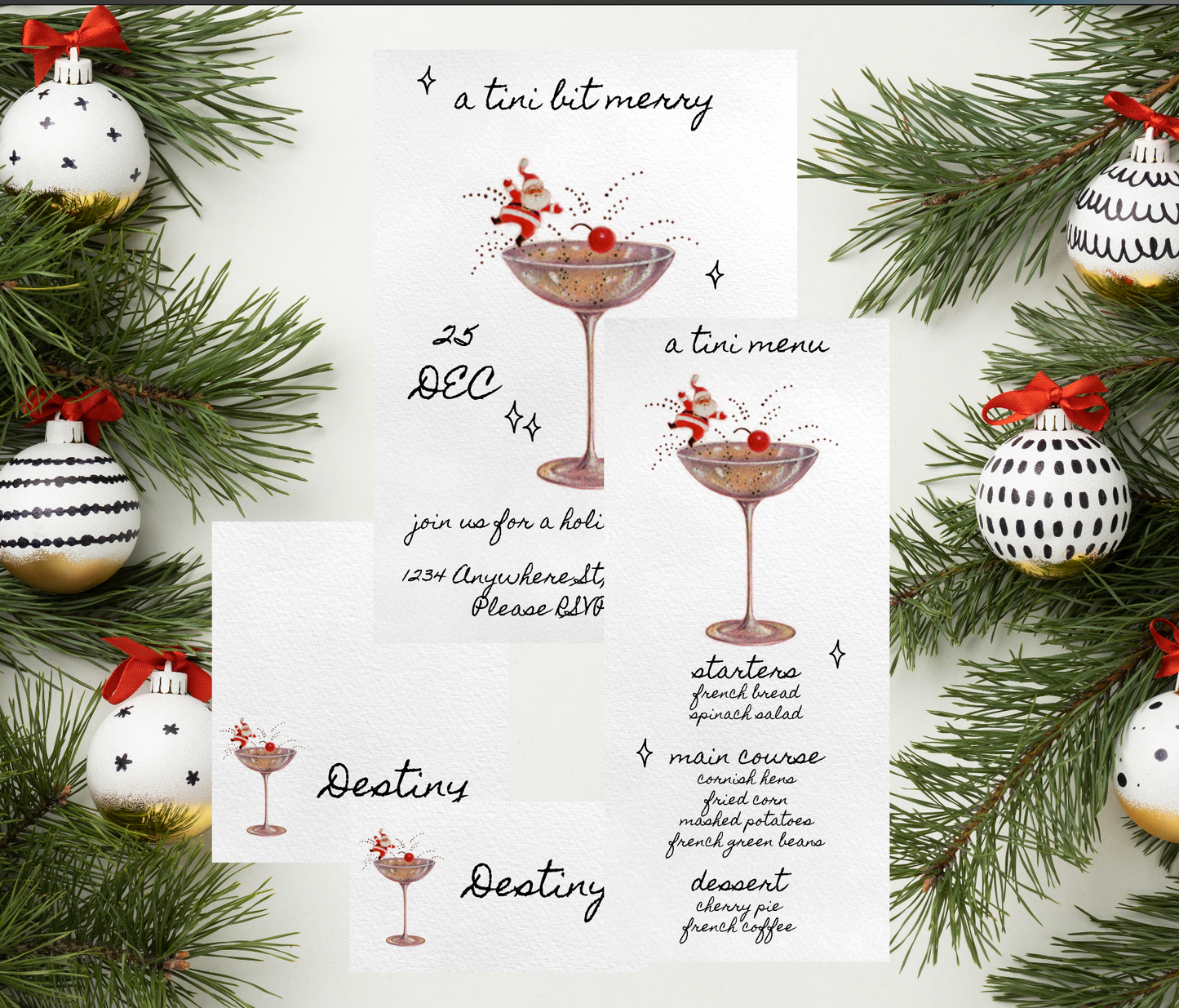 A Tini Bit Merry - Digital Download Menu (ONLY)