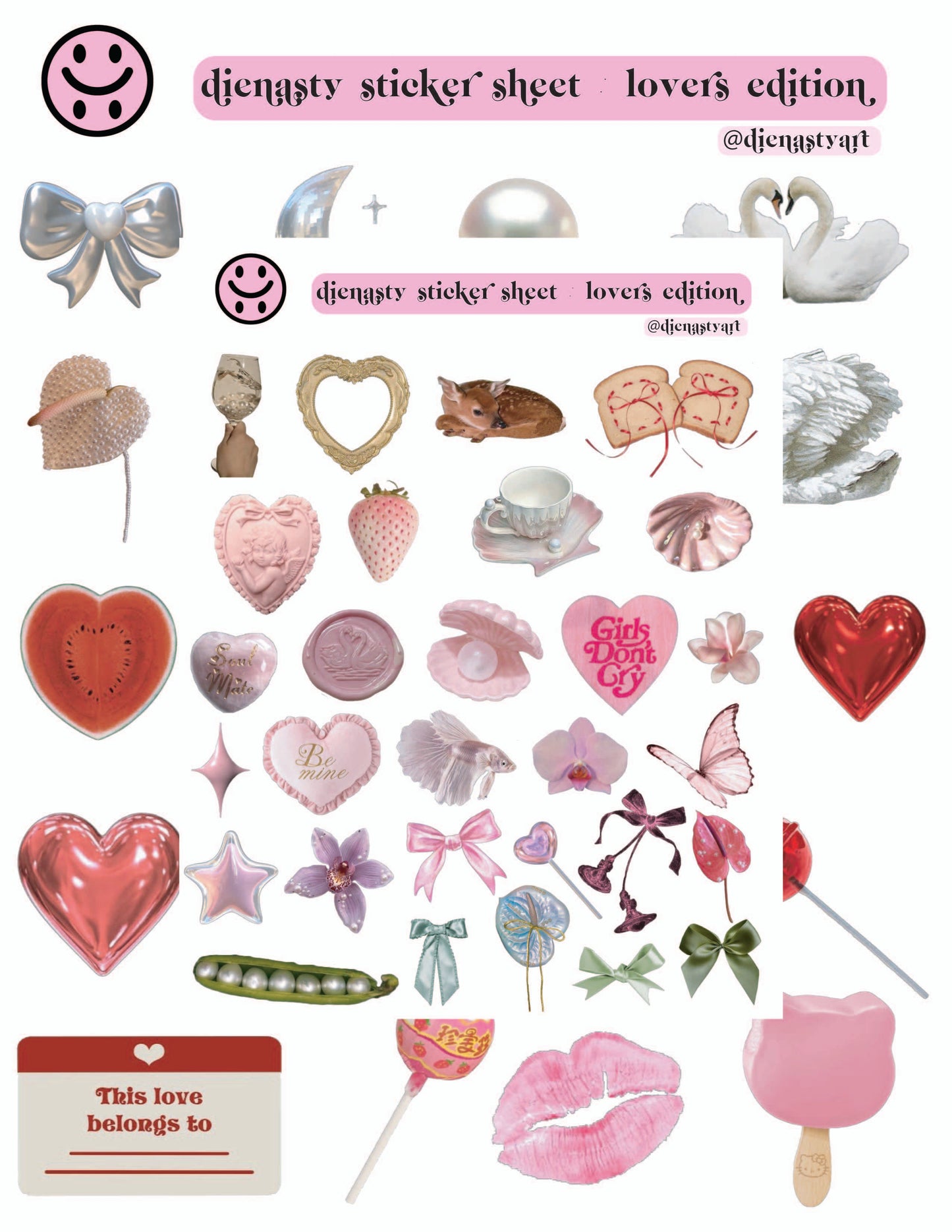 Goodnotes Sticker Sheet - LOVERS EDITION