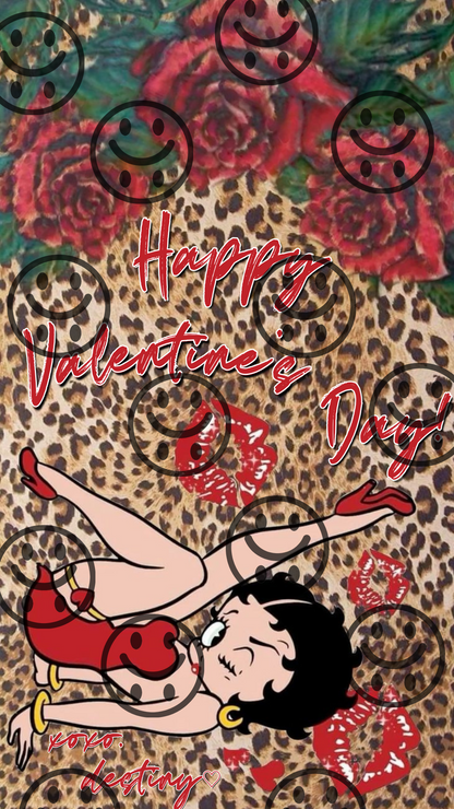 Betty Boop Cheetah Valentine's Day eCard