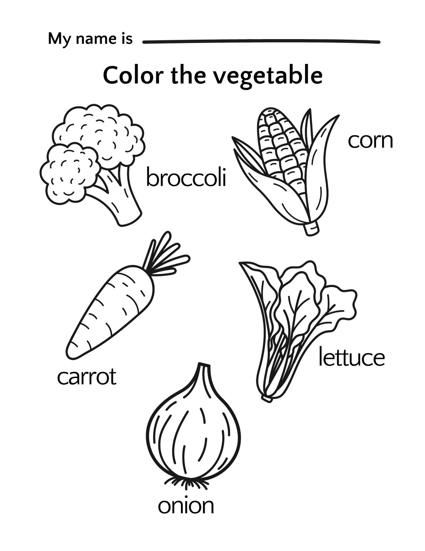 Printable Fruit & Vegetable Worksheets for Preschool, Kindergarten, & Homeschool - 10 Printable PDF Activities