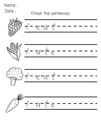 Printable Fruit & Vegetable Worksheets for Preschool, Kindergarten, & Homeschool - 10 Printable PDF Activities