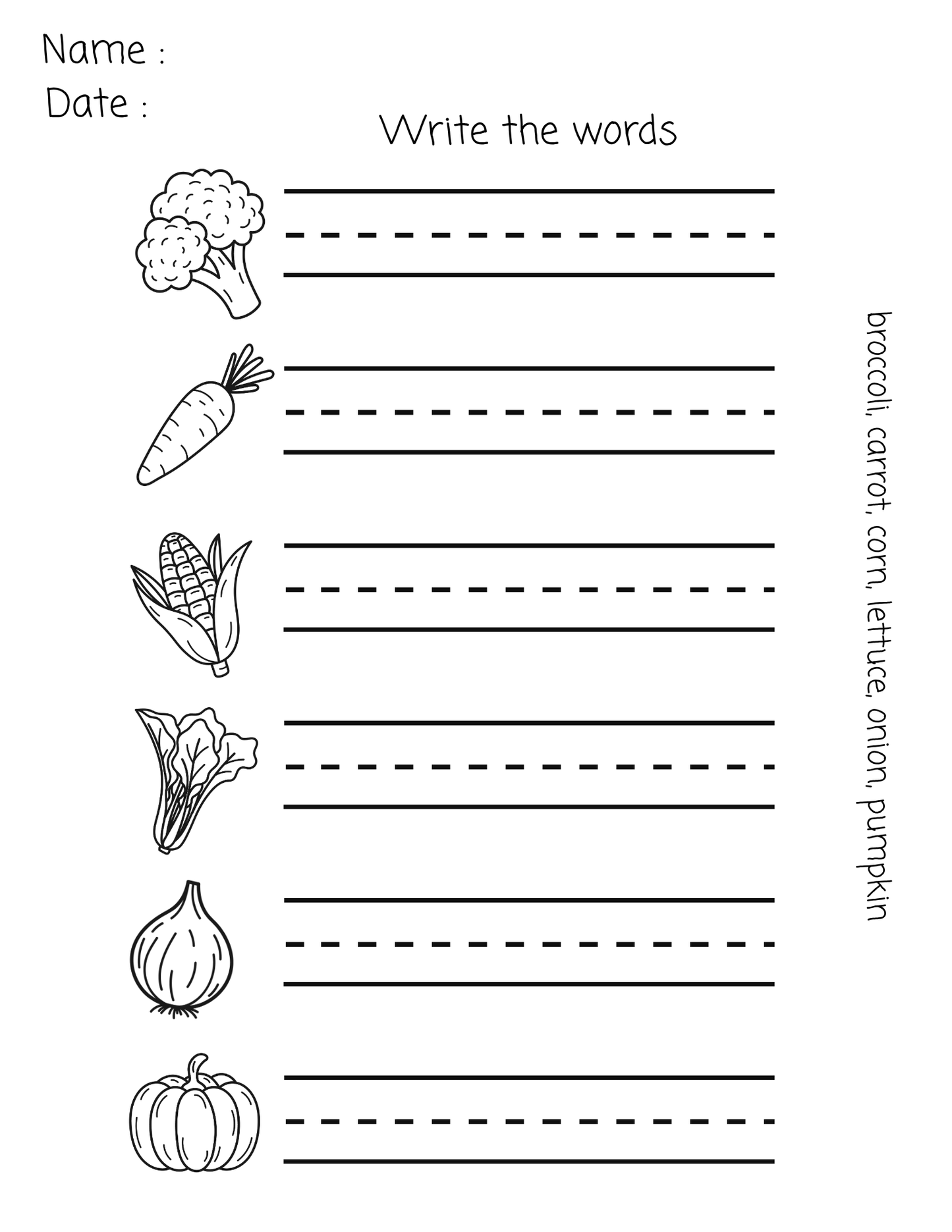 Printable Fruit & Vegetable Worksheets for Preschool, Kindergarten, & Homeschool - 10 Printable PDF Activities